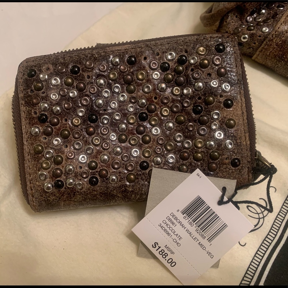 Frye Deborah Satchel & Medium Wallet Chocolate - Picture 4 of 8